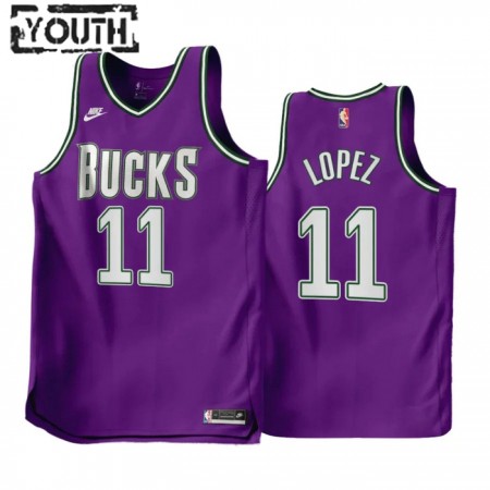 Dres Milwaukee Bucks Brook Lopez 11 purple Nike 2022-23 Classic Edition Swingman - Dječji